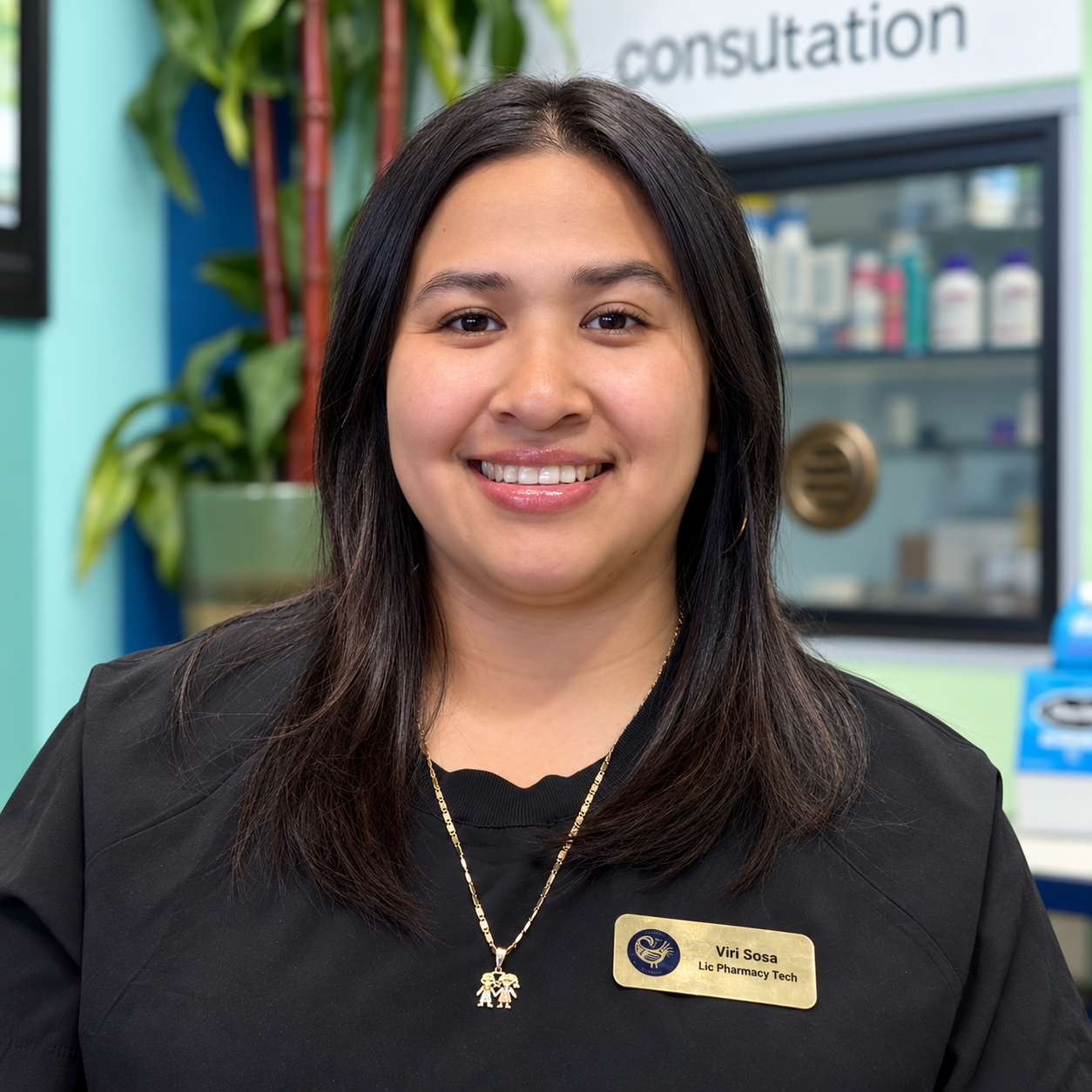 Viri Sosa, técnica de farmacia